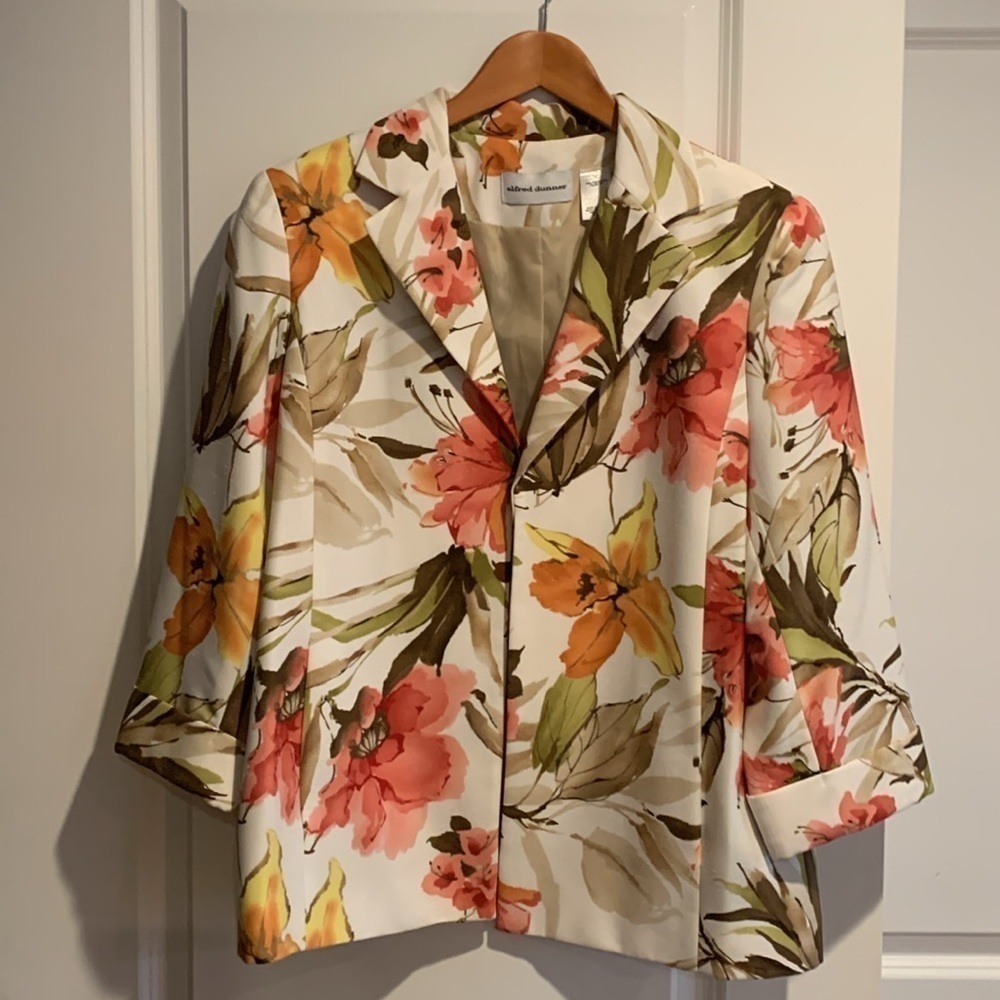 NWOT - Alfred Dunner Buttonless Floral Blazer Size 12 - NWOT - Picture 16 of 16